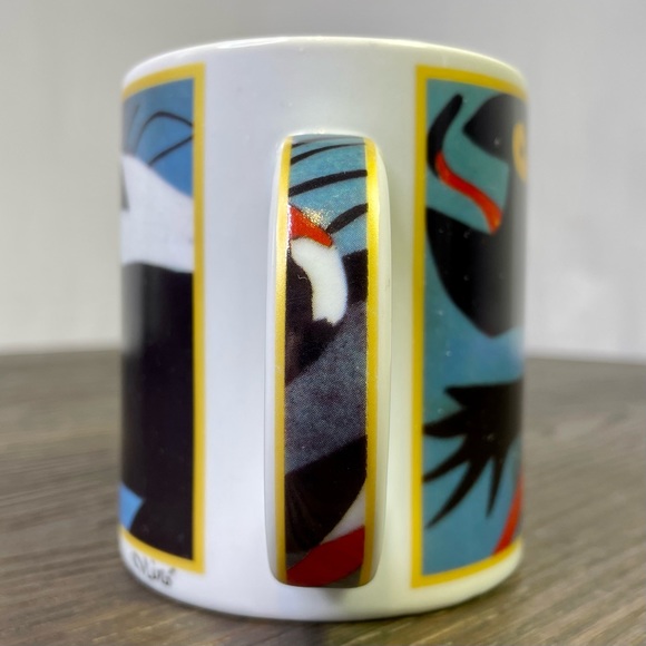 Cafe Arts Niro Art Coffee Mug Abstract Skull Bug Rat Blue - Picture 5 of 7